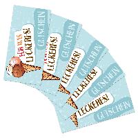 itenga 25x Geschenkgutschein Eis (Motiv 8), Postkarte zu...