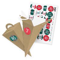 itenga SET V45 Adventskalender Geschenkt�te 14cm, Braun ...
