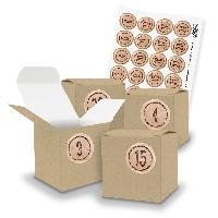 itenga SET V70 Adventskalender W�rfelbox klein, Braun + ...