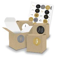 itenga SET V70 Adventskalender W�rfelbox klein, Braun + ...
