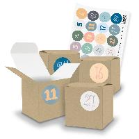 itenga SET V70 Adventskalender W�rfelbox klein, Braun + ...