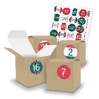 itenga SET V70 Adventskalender W�rfelbox klein, Braun + ...