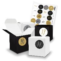 itenga SET V17 Adventskalender W�rfelbox klein, Schwarz ...