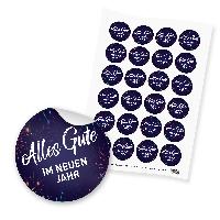 itenga 24x Sticker Aufkleber Alles Gute im neuen Jahr  F...