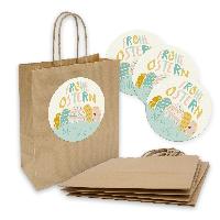itenga 5x Geschenkt�te mit Kordel 18x8x22cm + Sticker Fr...