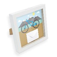 itenga Bilderrahmen Spardose Geldgeschenk Fahrrad Motiv 37