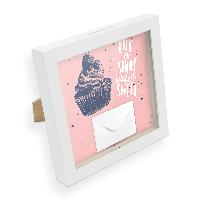 itenga Bilderrahmen Spardose Geldgeschenk Cupcake Motiv 38