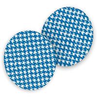 itenga 40x Bierdeckel blau wei� kariert Untersetzer 10,7cm