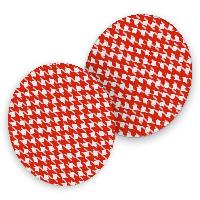 itenga 40x Bierdeckel rot wei� kariert Untersetzer 10,7cm