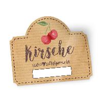 itenga 50 x Marmeladen Etikett Kirsche 4,5x3,8cm 100% se...