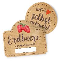itenga Marmeladensticker 10erSet Aufkleber Deckel und Gl...