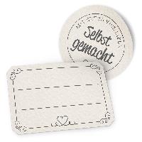itenga Marmeladensticker 10erSet Aufkleber Deckel und Gl...