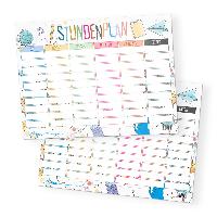 itenga Stundenplan DIN A4 300 g/qm Schulanfang Doodles