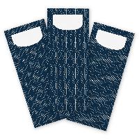 itenga 24x Bestecktasche aus Papier mit Muster DUNKELBLA...