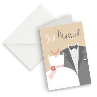 itenga XXL Klappkarte DIN A4 Just Married Brautpaar Hoch...