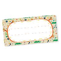 itenga 40x Buchetiketten Dschungeltiere 9x4,5cm Namenset...