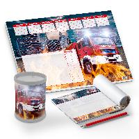 itenga Schreibtisch-Set Feuerwehr 3-teilig Schreibtischu...