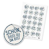 itenga 24x Sticker Sch�n dass du da bist Schlicht dunkel...