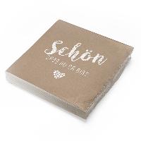 itenga 20x Serviette Sch�n dass du da bist latte macchiato