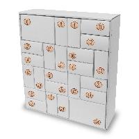 itenga SET Adventskalender zum F�llen Quader Mix (wei�) ...
