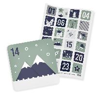 Zahlensticker Z55 Weihnachtsmotive Mix 1-24 Blau / Gr�n ...