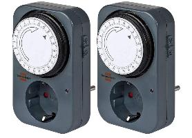 2er Set - brennenstuhl Tageszeitschaltuhr MZ 20, anthrazit
