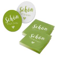 itenga 40x Serviette Sch�n dass du da bist mit 40x Bierd...