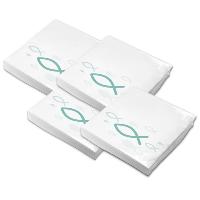 itenga Servietten Fisch t�rkis 30 x 30 cm 3-lagig 80 St�ck