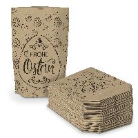 40x itenga Geschenkt�te Frohe Ostern Eier Muster braun s...