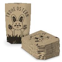 40x itenga Geschenkt�te Frohe Ostern Hasenbande braun sc...