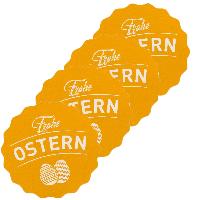 Itenga 50er Set Sticker Frohe Ostern gelb