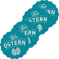 Itenga 50er Set Sticker Frohe Ostern blau