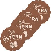 Itenga 50er Set Sticker Frohe Ostern braun