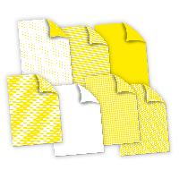 itenga Fotokarton Bastelkarton mit Muster Set GELB DIN A...