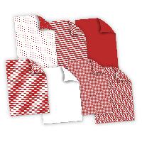 itenga Fotokarton Bastelkarton mit Muster Set ROT DIN A4...
