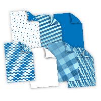itenga Fotokarton Bastelkarton mit Muster Set BLAU DIN A...