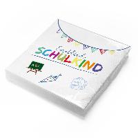 itenga 20x Serviette Schulanfang Endlich Schulkind wei� ...