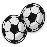 itenga 40x Bierdeckel Fu�ball schwarz weiss Untersetzer ...