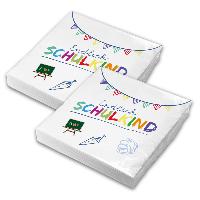 itenga 40x Serviette Schulanfang Endlich Schulkind wei� ...