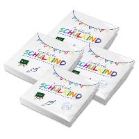 itenga 80x Serviette Schulanfang Endlich Schulkind - wei...