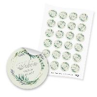 itenga 24x Sticker Sch�n dass du da bist  Eukalyptus (Mo...