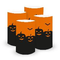 itenga 6x Windlicht klein Halloween 10,0 cm