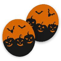 itenga 40x Bierdeckel rund Halloween