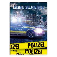 itenga Zeugnismappe Motiv Polizei DIN A4 wattierter Einband