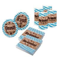 Set - itenga 40x Serviette mit 40x Bierdeckel und 12x Wi...