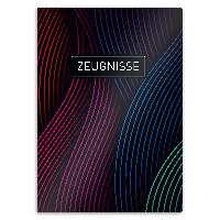itenga Zeugnismappe A4 Kunststoff Sichtbuch Motiv wellig...