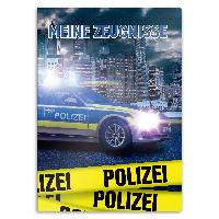 itenga Zeugnismappe A4 Kunststoff Sichtbuch Motiv Polizei