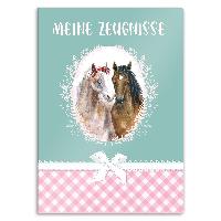 itenga Zeugnismappe A4 Kunststoff Sichtbuch Motiv Pferd