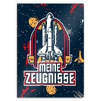 itenga Zeugnismappe A4 Kunststoff Sichtbuch Motiv Weltraum