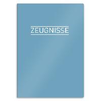 itenga Zeugnismappe A4 Kunststoff Sichtbuch blau